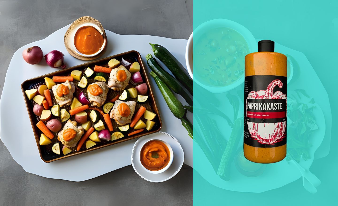 Ahjuköögiviljad kana ja paprikakastmega