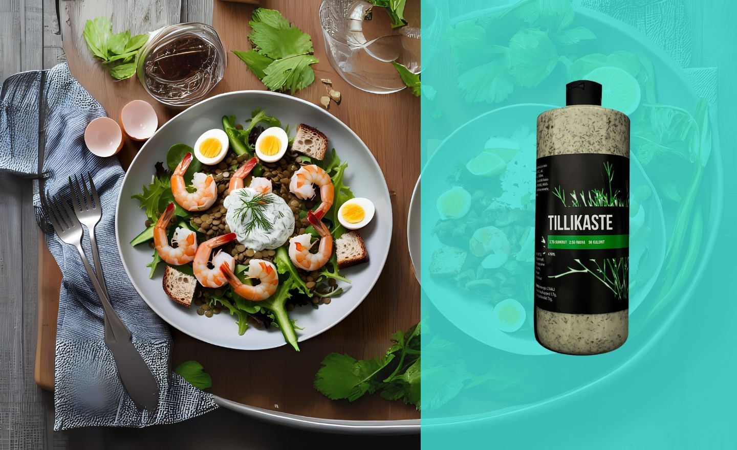 Krevetisalat tillikastmega (low carb)