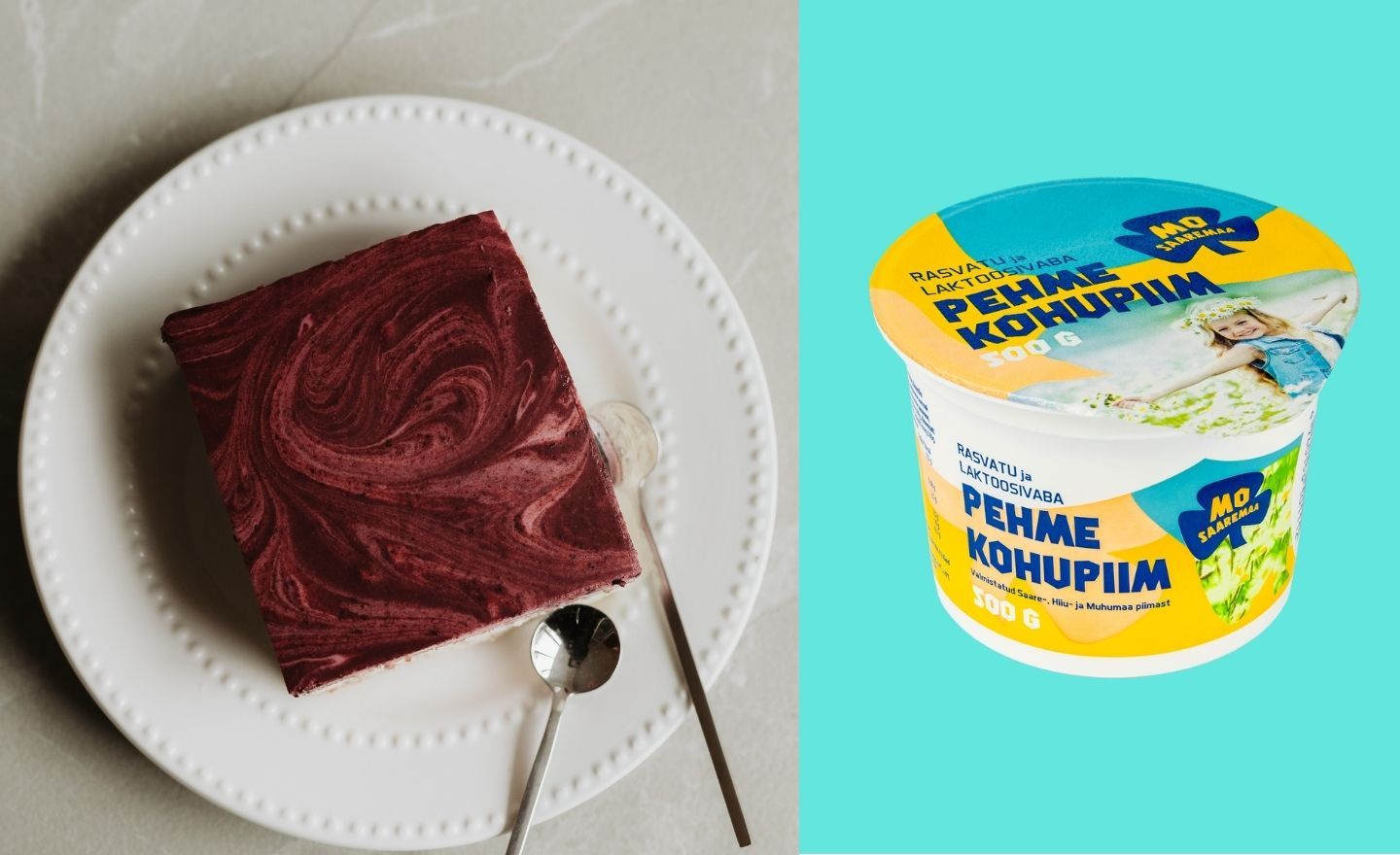 Fitlap Kreemine mustika-jogurtikook (Gustav cafe) kohupiimaga