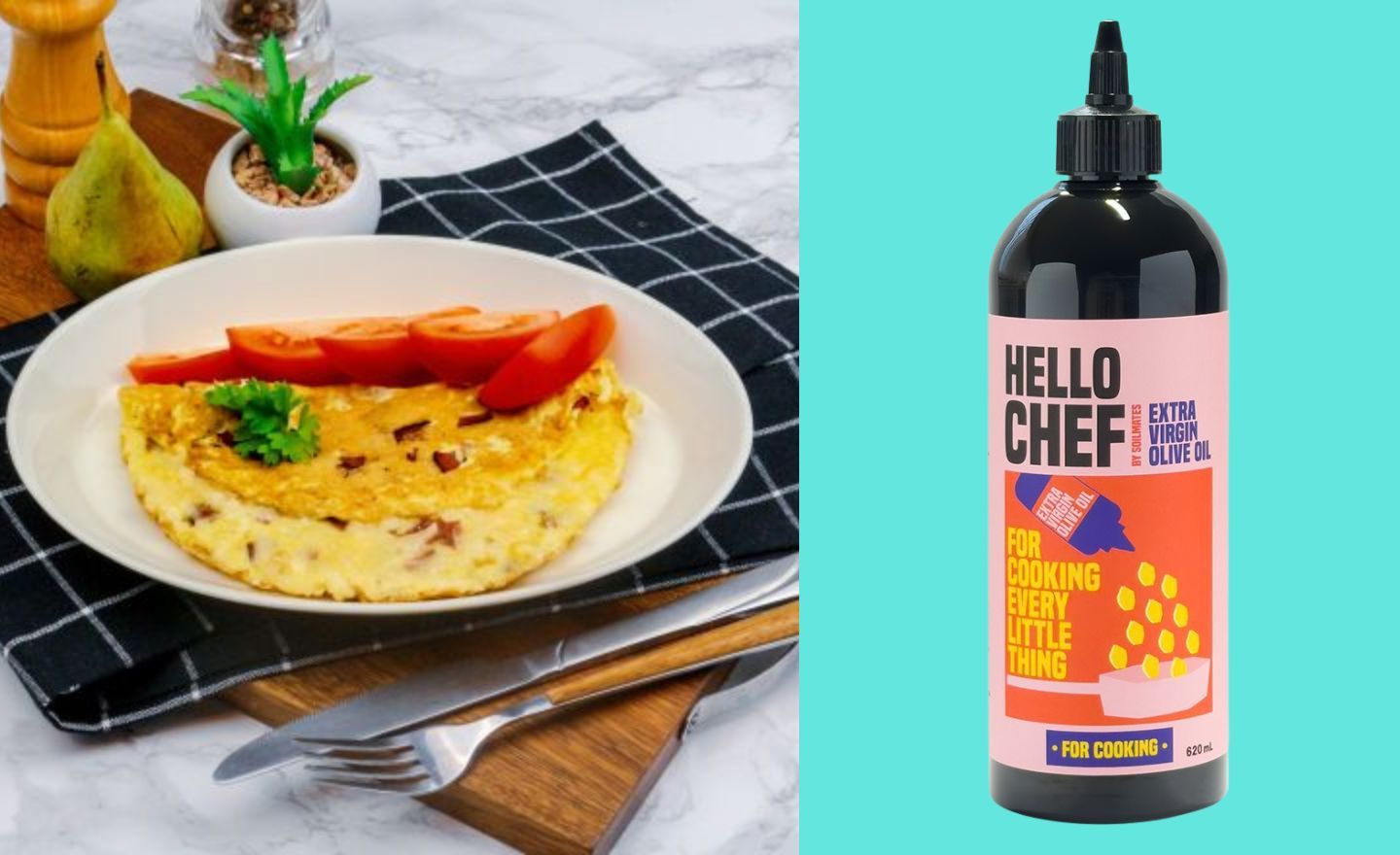 Omlett singi ja tomatitega