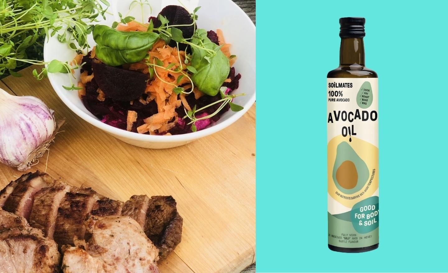 Grillitud lihavalik porgandi-peedisalatiga