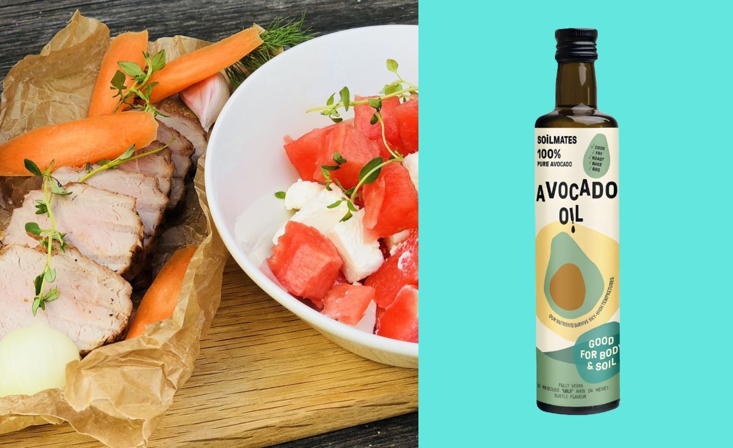 Sea sisefilee arbuusi-fetasalatiga