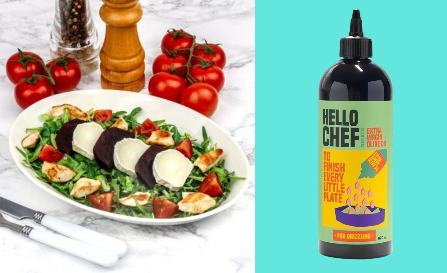 Peedi ja kitsejuustu salat