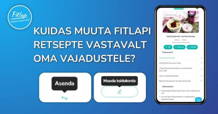 Kuidas muuta Fitlapi retsepte vastavalt oma vajadustele?